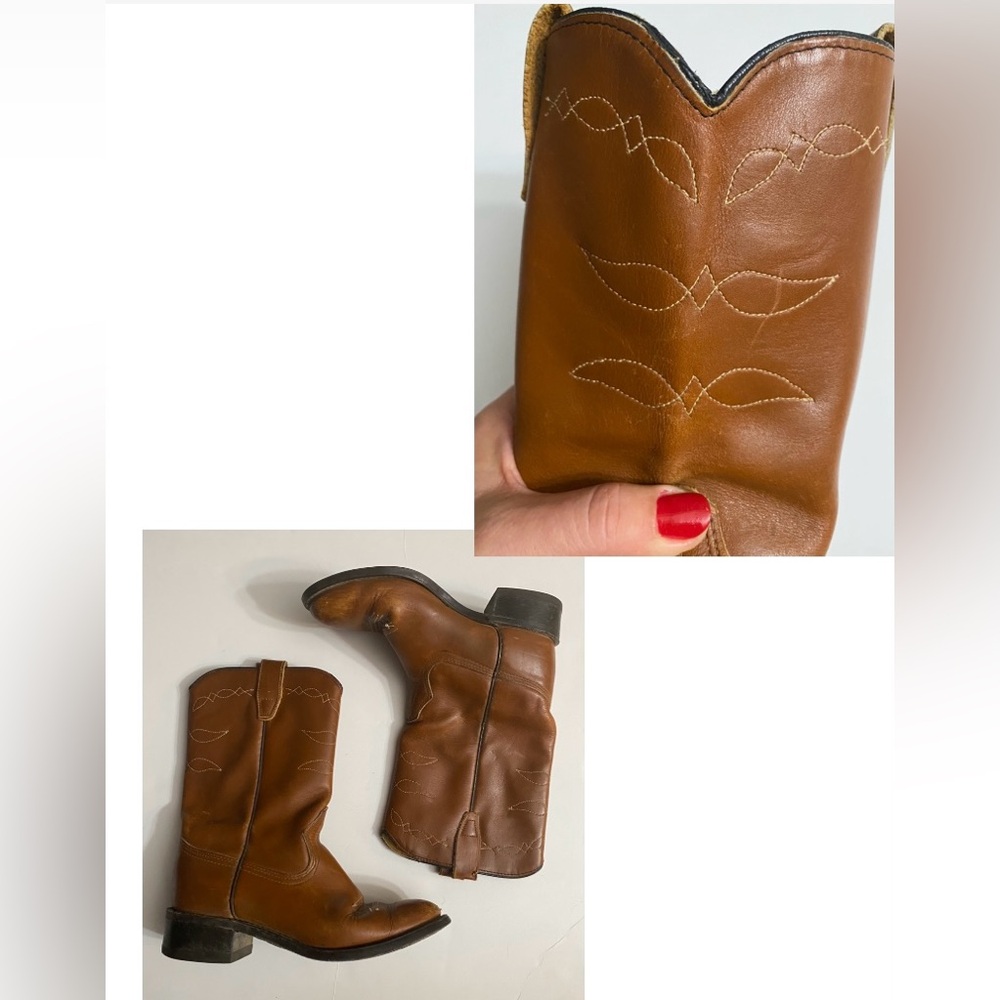 Texas Brand Cowboy Work Boots Hypalon Armortred Soles Men’s Size 5 1/2 D, Brown